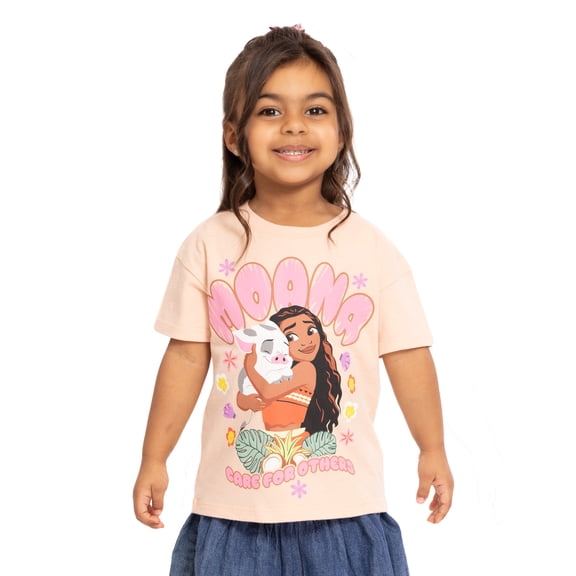 Disney Moana Toddler Graphic Crewneck Tee with Short Sleeves, Sizes 12M-5T