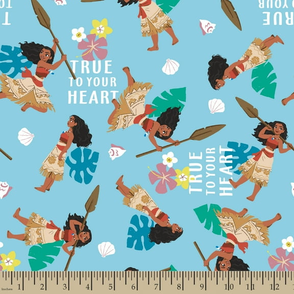 Disney Moana True to Your Heart 1 Yard Precut Fabric