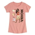 thumbnail image 1 of Disney - Moana Voyager Powerful Strong  - Toddler & Youth Girls Short Sleeve Graphic T-Shirt, 1 of 5