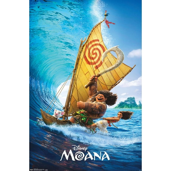 Disney Moana - Wave Wall Poster, 14.725" x 22.375"