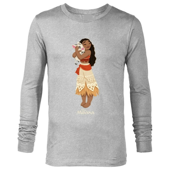 Disney Moana and Pua T-Shirt - Long Sleeve T-Shirt for Men - Customized-Athletic Heather