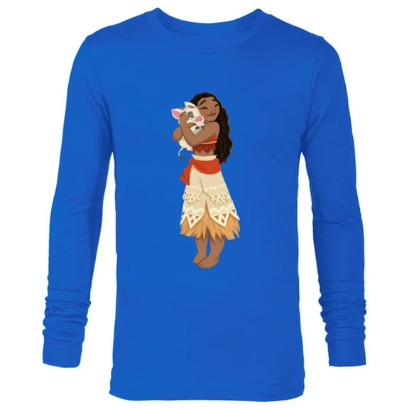 Disney Moana and Pua T-Shirt - Long Sleeve T-Shirt for Men - Customized-Royal