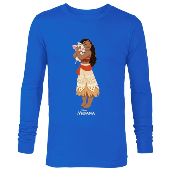 Disney Moana and Pua T-Shirt - Long Sleeve T-Shirt for Men - Customized-Royal