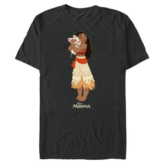 Disney Moana and Pua T-Shirt- Short Sleeve Blended T-Shirt for Adults - Customized-Dark Heather