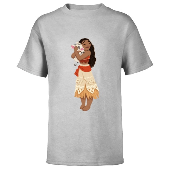 Disney Moana and Pua T-Shirt - Short Sleeve T-Shirt for Kids - Customized-Athletic Heather
