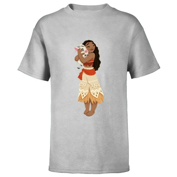 Disney Moana and Pua T-Shirt - Short Sleeve T-Shirt for Kids - Customized-Athletic Heather