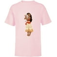 thumbnail image 1 of Disney Moana and Pua T-Shirt - Short Sleeve T-Shirt for Kids - Customized-Soft Pink, 1 of 5