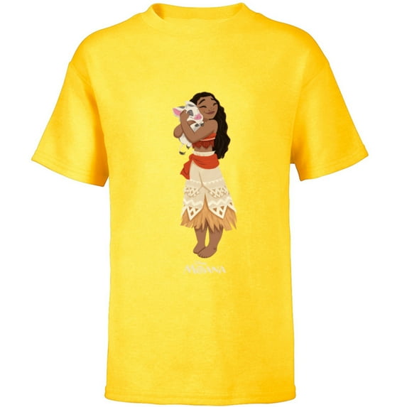 Disney Moana and Pua T-Shirt - Short Sleeve T-Shirt for Kids - Customized-Yellow