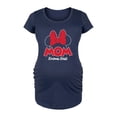 thumbnail image 1 of Disney - Mom Knows Best Minnie - Women's Maternity Scoop Neck Graphic T-Shirt, 1 of 4