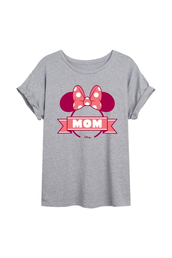 - Mom Minnie Ears Headband Oversized Graphic T-Shirt