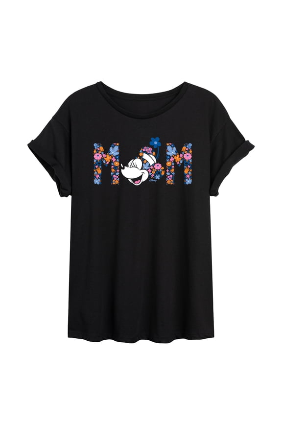- Mom Minnie Florals - Women's Oversized Graphic T-Shirt
