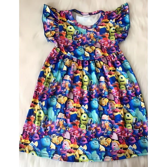 Disney Monster Inc Cotton dress Girl 12 months 