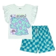 thumbnail image 1 of Disney Monsters Inc. Big Girls' 2-Piece T-Shirt and Shorts Set Sulley and Mike Mint, 1 of 7