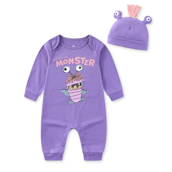 Disney Monsters Inc. Coverall with Cap (Baby Girls), 2 Piece Set, Sizes NB-24M