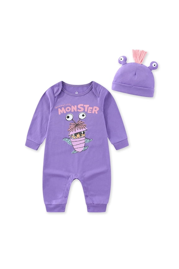 Disney Monsters Inc. Coverall with Cap (Baby Girls), 2 Piece Set, Sizes NB-24M