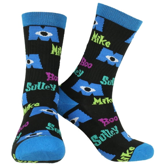 Disney Monsters Inc. Logo Crew Socks 1 Pair