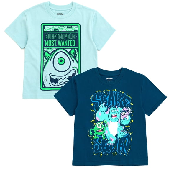 Disney Monsters Inc. Mike Boo Sully 2 Pack T-Shirts Toddler to Big Kid