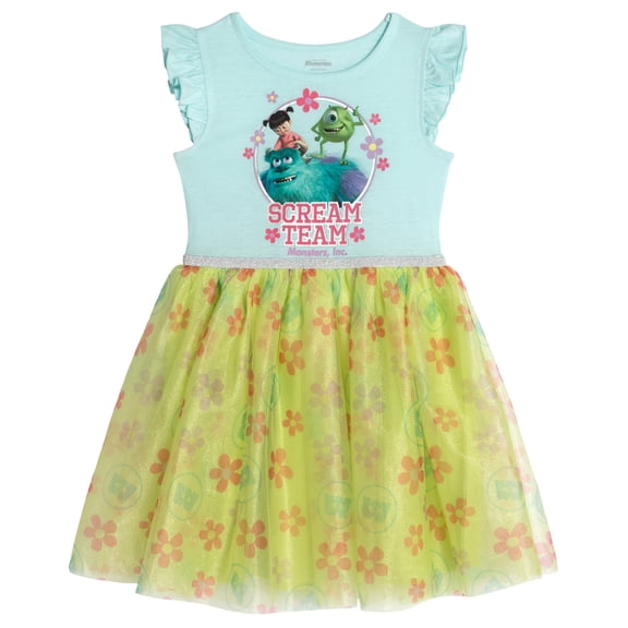 Disney Monsters Inc. Mike Boo Sully Tutu Pleated Tulle Dress Toddler to Big Kid