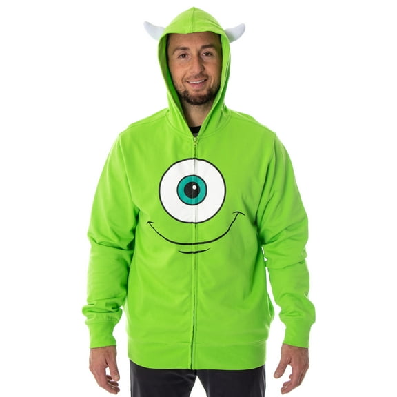 Disney Monsters Inc Mike Wazowski Adult Costume Full-Zip 3D Hoodie