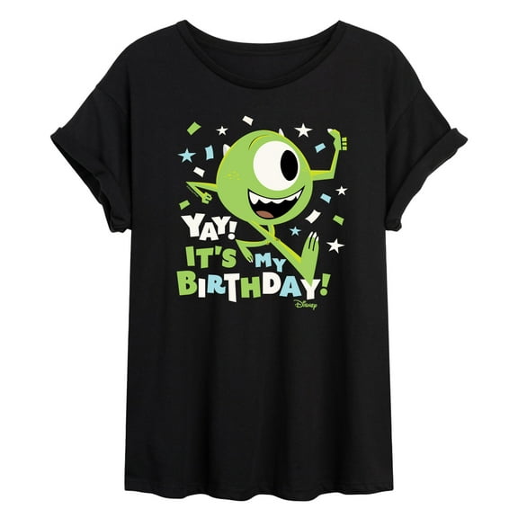 Disney Monsters Inc - Mike Yay It's My Birthday - Women's Oversized T-Shirt