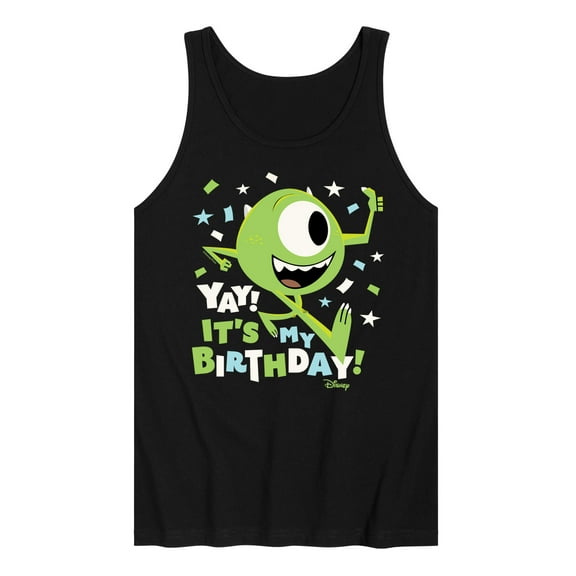 Disney Monsters Inc - Mike Yay It's My Birthday - Men's Jersey Tank Top