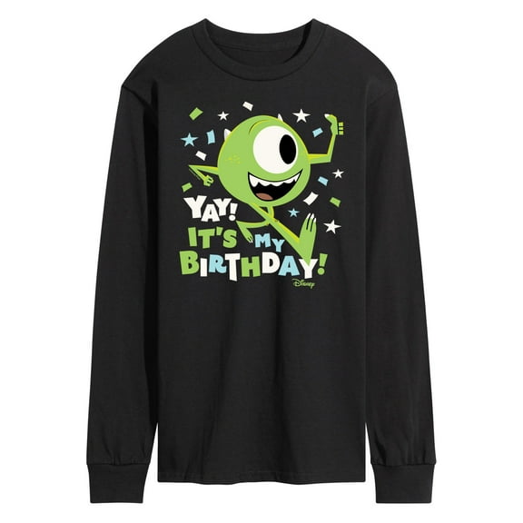 Disney Monsters Inc - Mike Yay It's My Birthday - Men's Long Sleeve T-Shirt