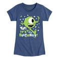 thumbnail image 1 of Disney Monsters Inc - Mike Yay It's My Birthday - Toddler & Youth Girls Short Sleeve Graphic T-Shirt, 1 of 5