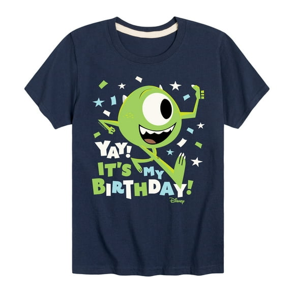 Disney Monsters Inc - Mike Yay It's My Birthday - Toddler & Youth Short Sleeve Graphic T-Shirt