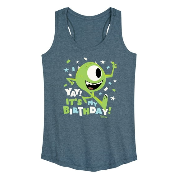 Disney Monsters Inc - Mike Yay It's My Birthday - Women's Racerback Tank Top