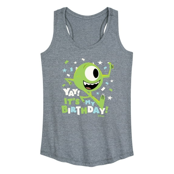 Disney Monsters Inc - Mike Yay It's My Birthday - Women's Racerback Tank Top