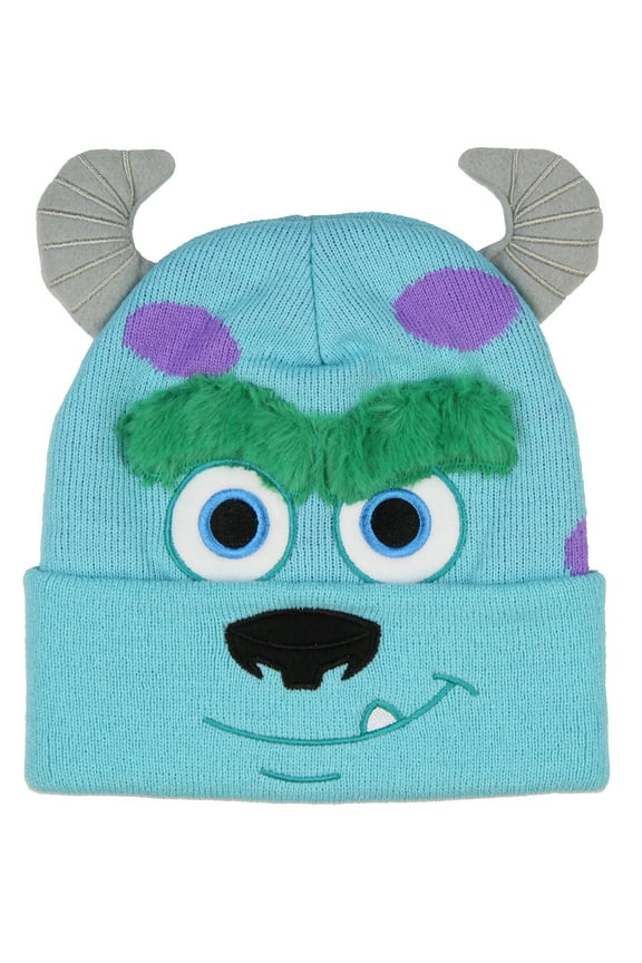 Disney Monsters Inc. Sulley Beanie Embroidered 3D Character Face Design Costume Hat