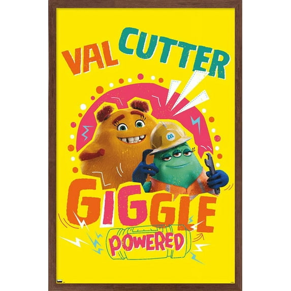 Disney Monsters at Work - Giggle Wall Poster, 14.725" x 22.375", Framed