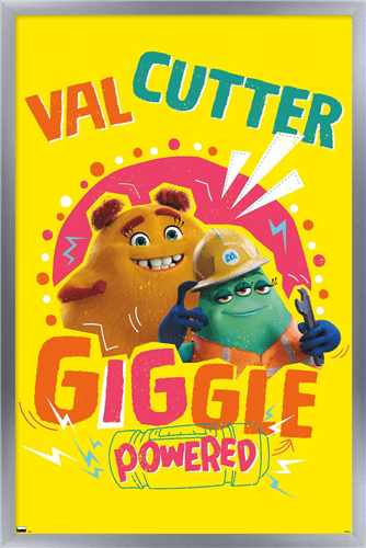 Disney Monsters at Work - Giggle Wall Poster, 14.725" x 22.375", Framed