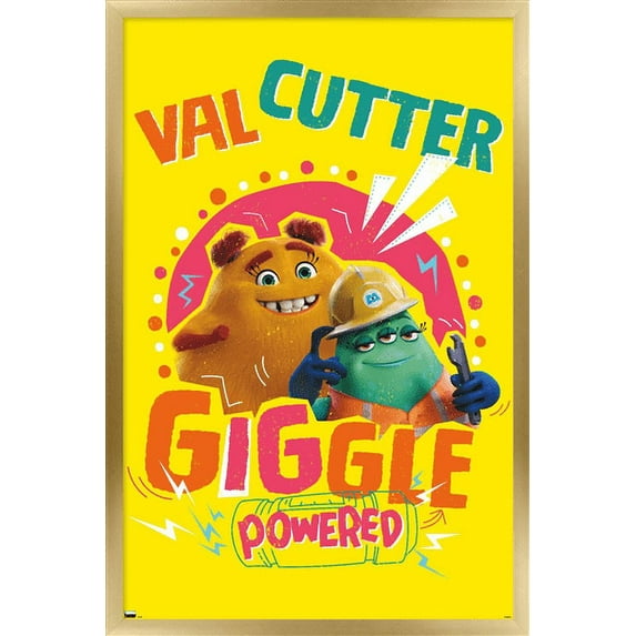Disney Monsters at Work - Giggle Wall Poster, 22.375" x 34", Framed