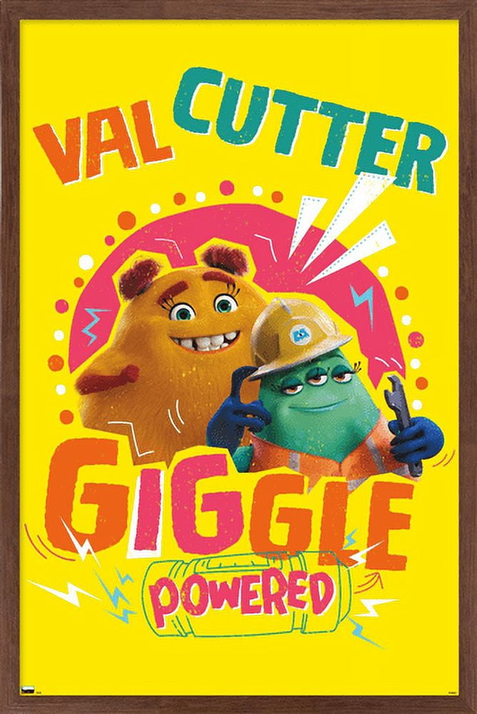 Disney Monsters at Work - Giggle Wall Poster, 22.375" x 34", Framed