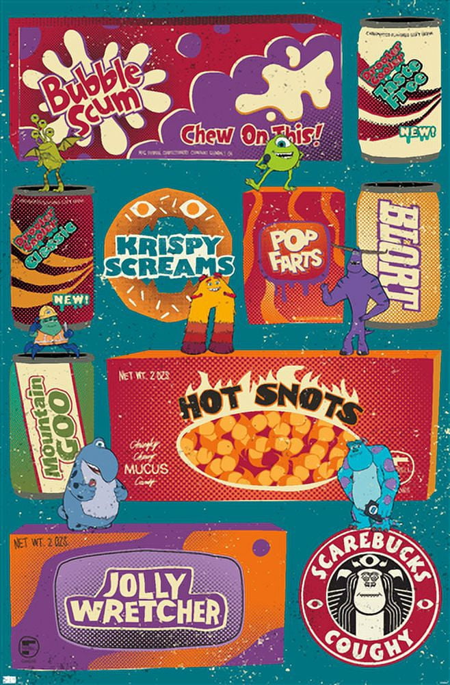 Disney Monsters at Work - Grid Wall Poster, 14.725" x 22.375"