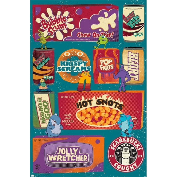 Disney Monsters at Work - Grid Wall Poster, 14.725" x 22.375"