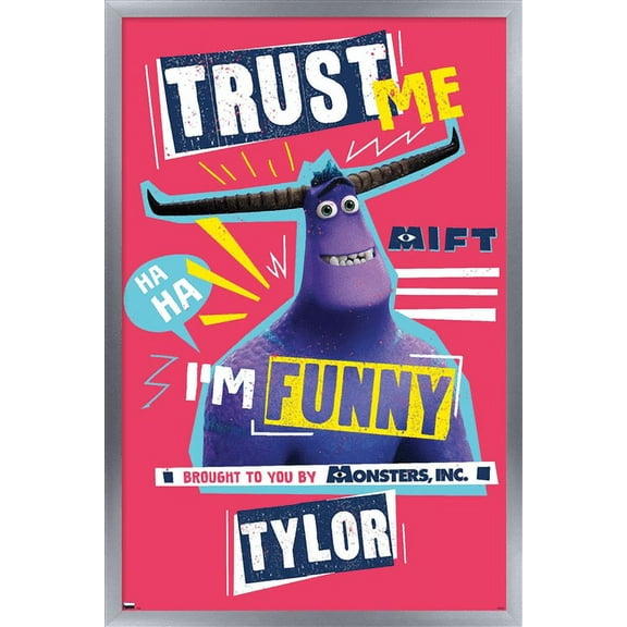 Disney Monsters at Work - Trust Me Wall Poster, 22.375" x 34", Framed