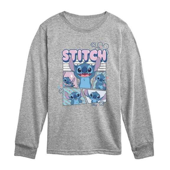 Disney - Moods Of Stitch - Youth Long Sleeve Graphic T-Shirt