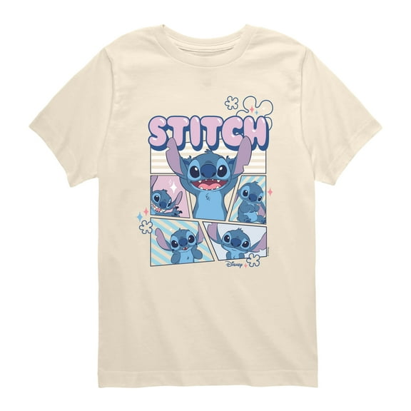 Disney - Moods Of Stitch - Youth Short Sleeve Graphic T-Shirt