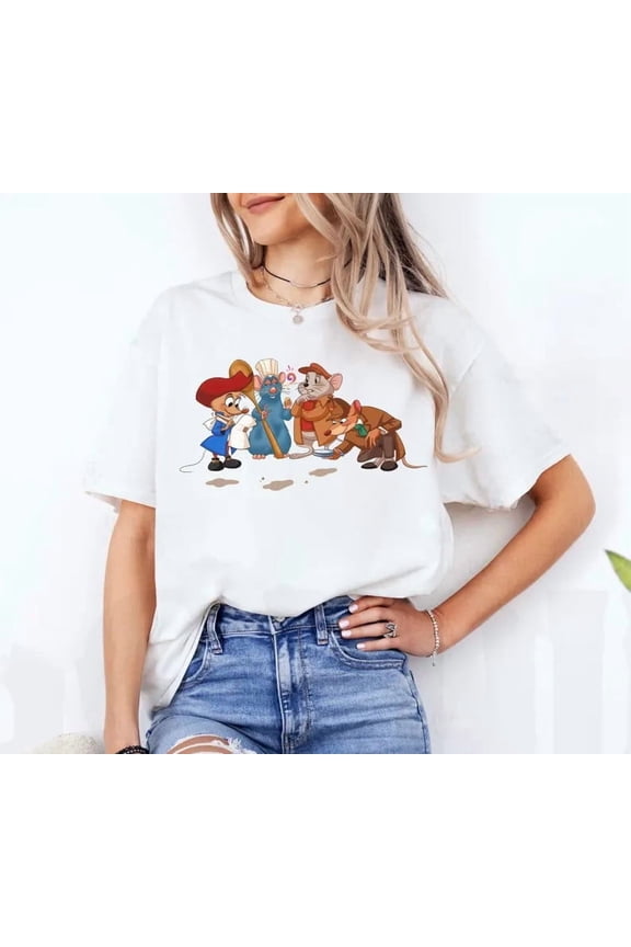 Disney Mouse Remy Bernard Basil Detective Chef Rodent Gathering T-shirt