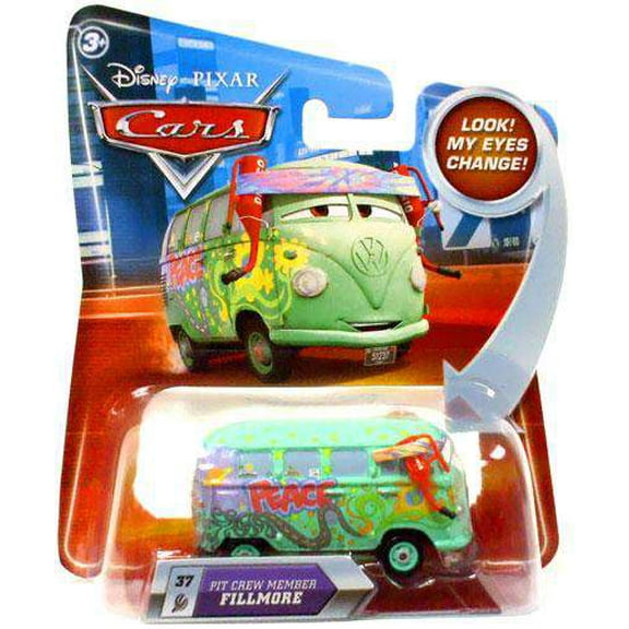 Disney Cars Lenticular Eyes Series 2 Pit Crew Member Fillmore Diecast Car