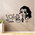 thumbnail image 1 of Disney Movie Characters Moana Pua Pig And Hei Hei Cute Chibi Vinyl Wall Art Sticker Decal For Home Kids Room Study Room Boys Girls Room Wall Décoration Design Wall Décor Decal Size (22x30 inch), 1 of 3