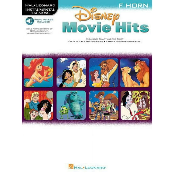 Disney Movie Hits - French Horn - Instrumental Play-Alongs (Book/Online Audio) (Paperback)