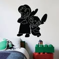 thumbnail image 1 of Disney Movie Lilo And Stitch Cute Adorable Best Friends Forever Happy Silhouette Disney Wall Sticker Vinyl Decal Home Decor Room Living Room Bedroom Decoration Sticker Decal Size (10x10 inch), 1 of 3