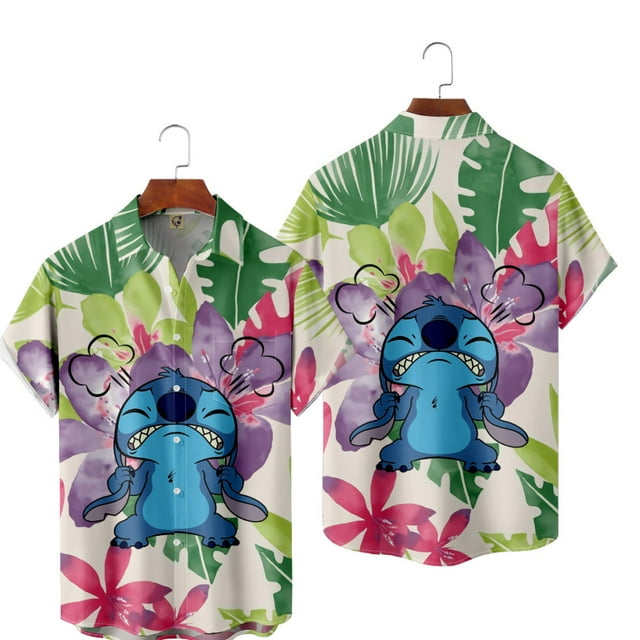 Disney Movies Lilo & Stitch Hawaiian Shirt, Stitch Summer Shirt, Stitch ...