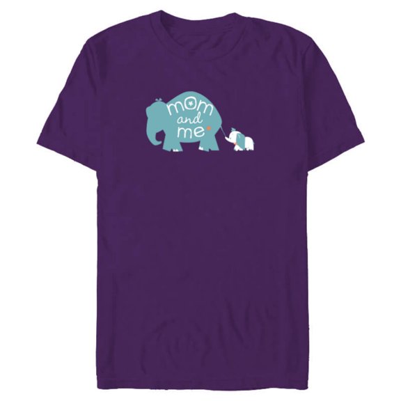 Disney Mrs. Jumbo and Dumbo Mother's Day - Short Sleeve Blended T-Shirt for Adults - Customized-Purple