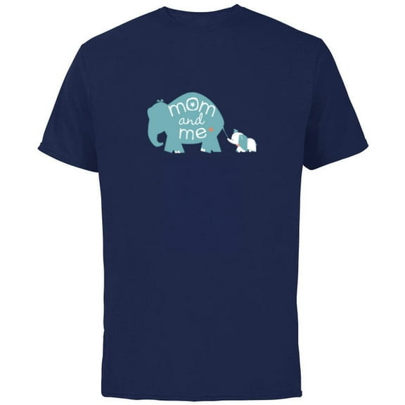 Disney Mrs. Jumbo and Dumbo Mother's Day - Short Sleeve Cotton T-Shirt for Adults - Customized-Navy