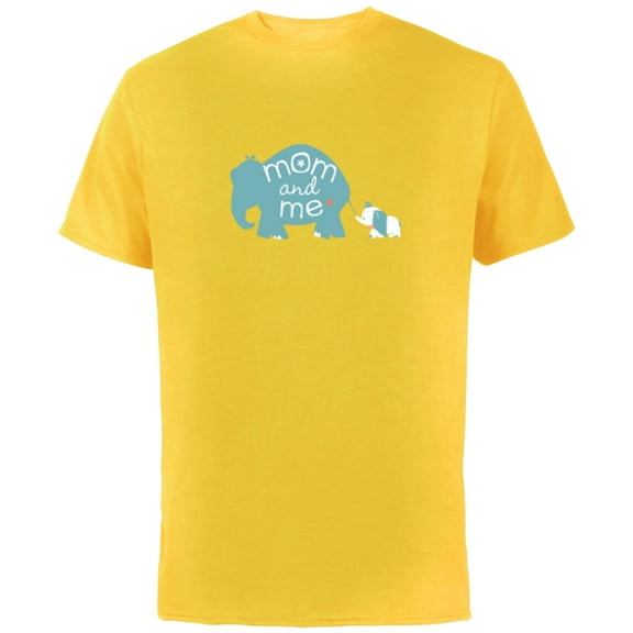 Disney Mrs. Jumbo and Dumbo Mother's Day - Short Sleeve Cotton T-Shirt for Adults - Customized-Yellow