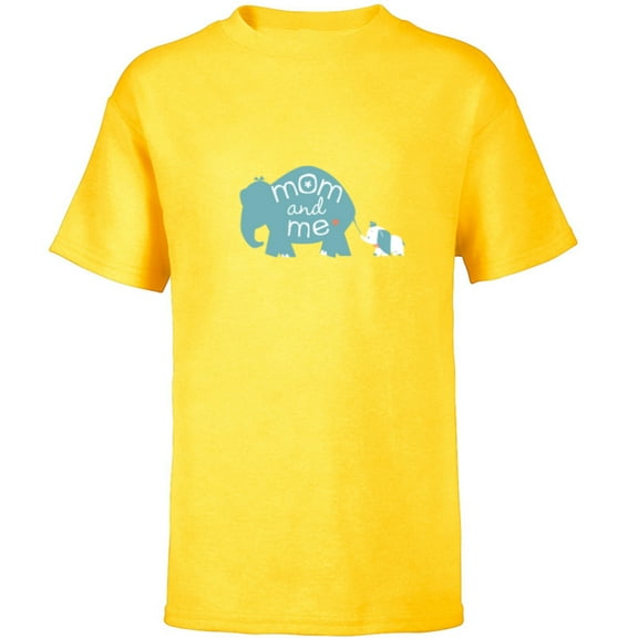 Disney Mrs. Jumbo and Dumbo Mother's Day - Short Sleeve T-Shirt for Kids - Customized-Yellow